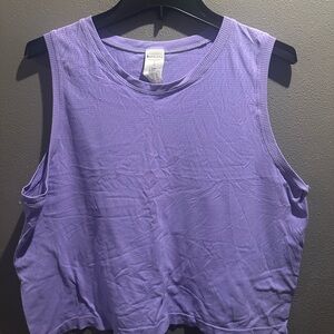 Athleta Lavender Muscle Tee crop top xl